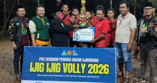 GP Ansor Ajibarang Dorong Sportivitas Lewat Turnamen Bola Voli Antar Ranting